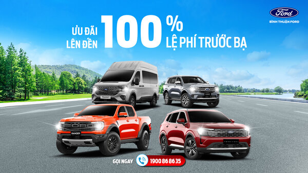 Cơ hội sở hữu ô tô Ford với giá ưu đãi tại Bình Thuận Ford cùng chương trình Khuyến mại mua xe Ford tháng 3/2026