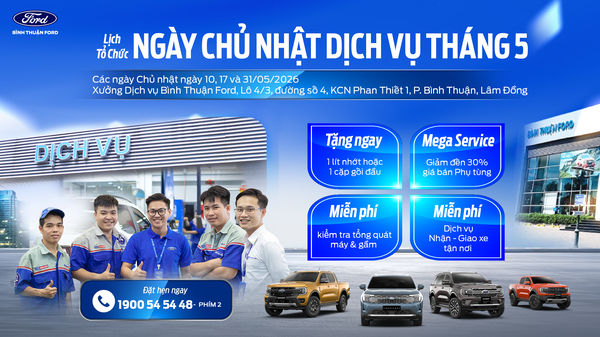 LỊCH TỔ CHỨC CHƯƠNG TRÌNH NGÀY CHỦ NHẬT DỊCH VỤ THÁNG 5/2026