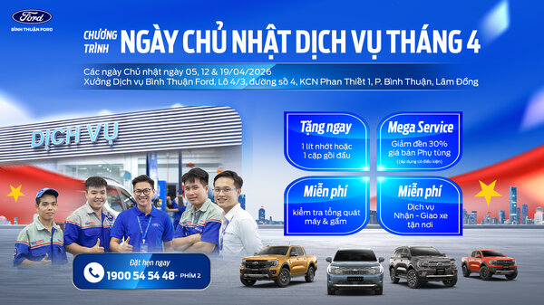 LỊCH TỔ CHỨC VÀ CHI TIẾT ƯU ĐÃI CHƯƠNG TRÌNH NGÀY CHỦ NHẬT DỊCH VỤ THÁNG 4/2026