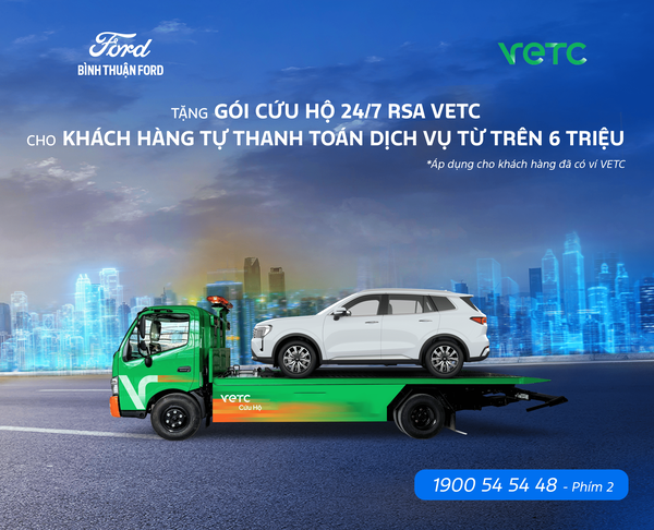 ƯU ĐÃI NỔI BẬT: NHẬN MIỄN PHÍ GÓI CỨU HỘ RSA NÂNG CAO 24/7 KHI THANH TOÁN HÓA ĐƠN DỊCH VỤ TỪ TRÊN 6 TRIỆU ĐỒNG